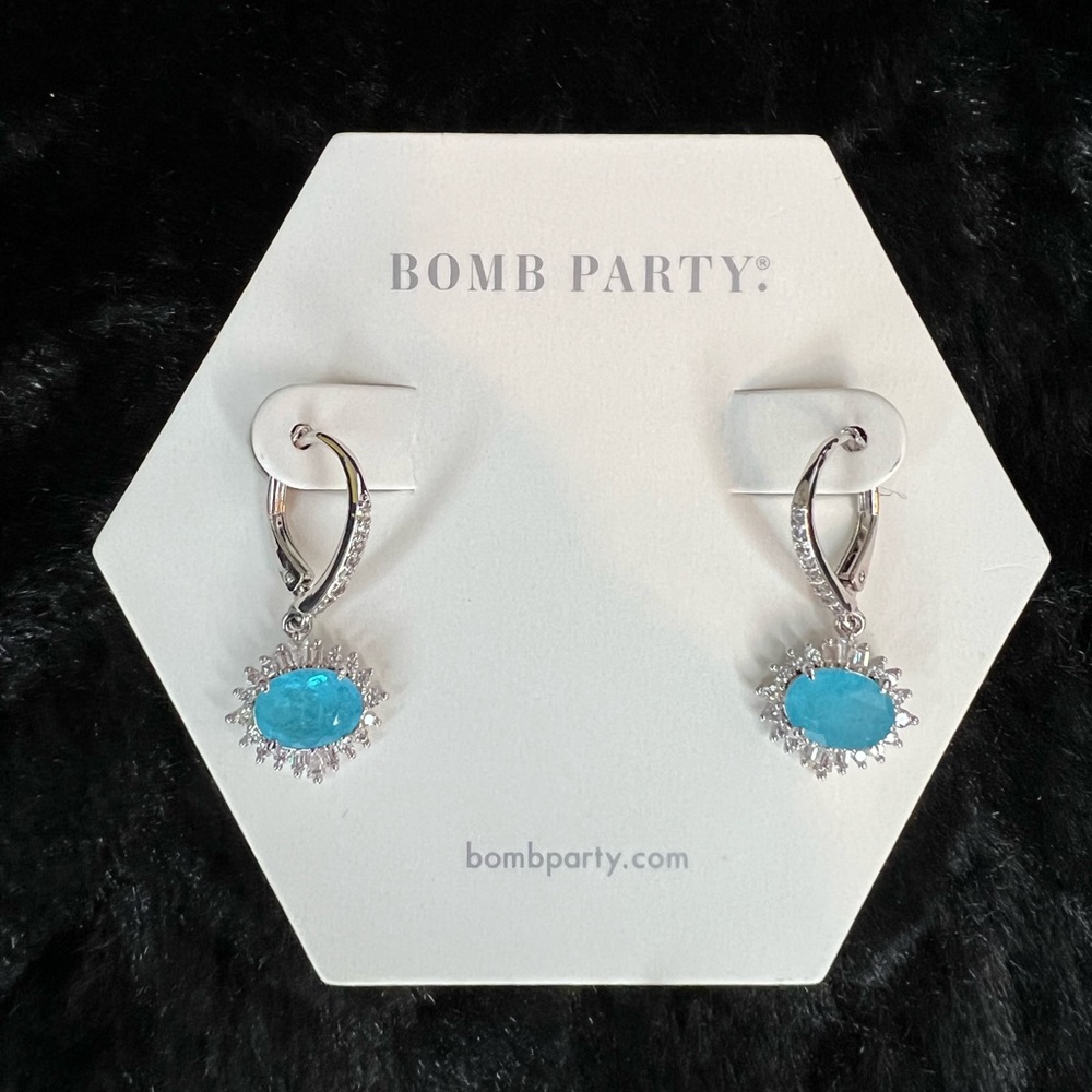 Bomb Party Blue Earrings